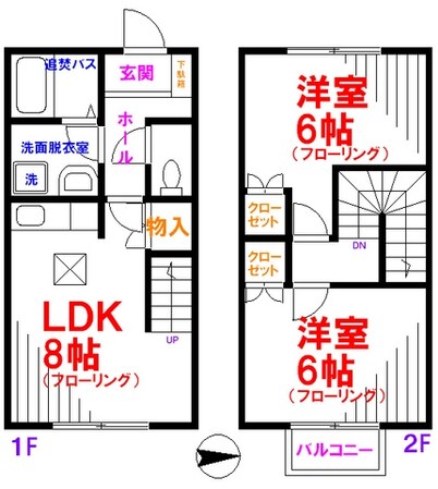 絹の道 B棟の物件間取画像